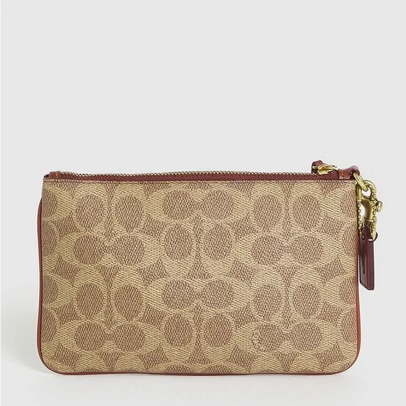 Signature Brown Wristlet by Coach - Picture 4 of 9